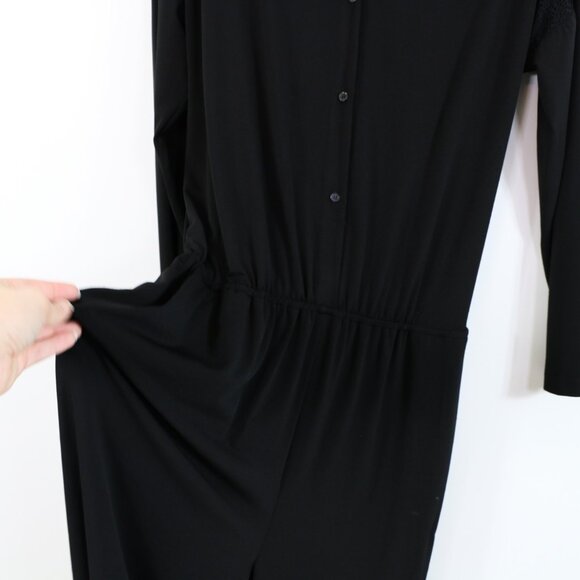 *Halston Black V Neck Jumpsuit - Picture 8 of 13